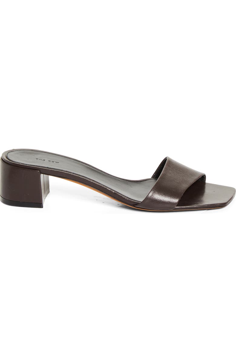 The Row Chocolate Block Heel Sandal, Alternate, color, Lacquer Brown