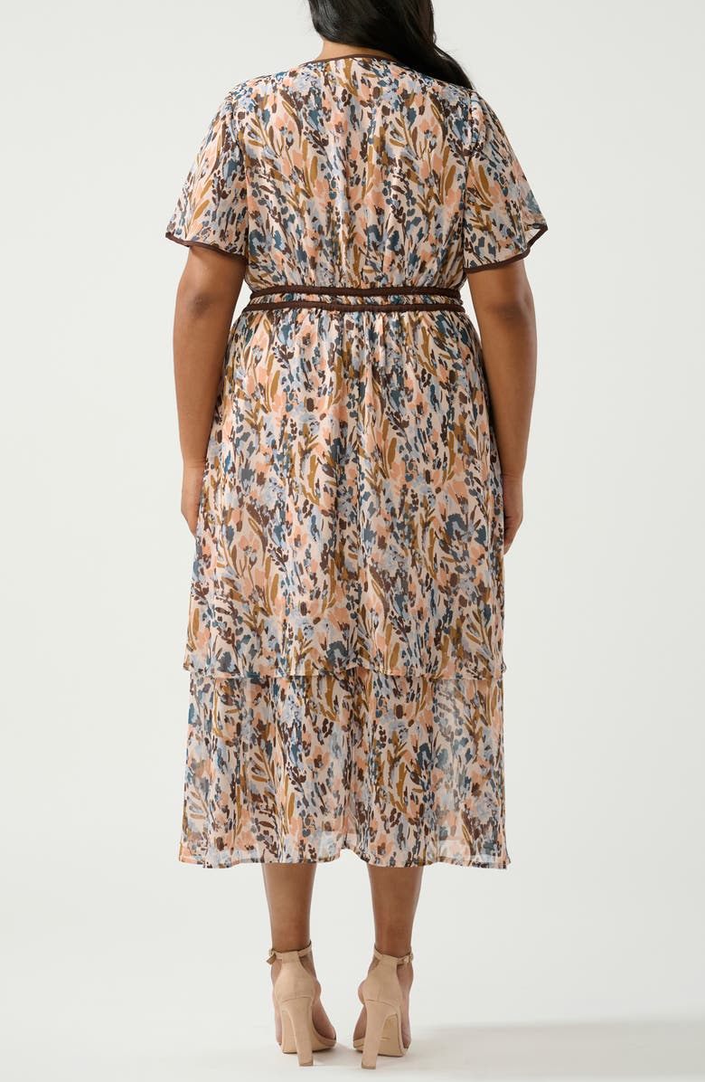 Estelle Bellarosa Print Maxi Dress, Alternate, color, Coral Reef