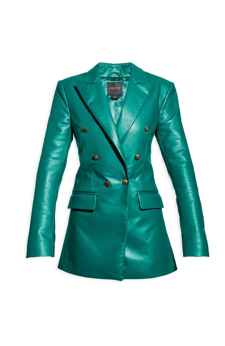 AS by DF Beck Recycled Leather Blazer, Alternate, color, Evergreen
