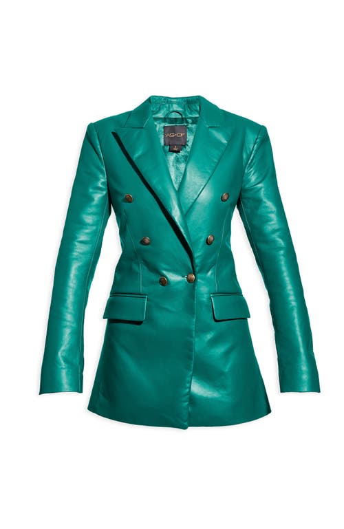 As By Df Beck Recycled Leather Blazer In Green