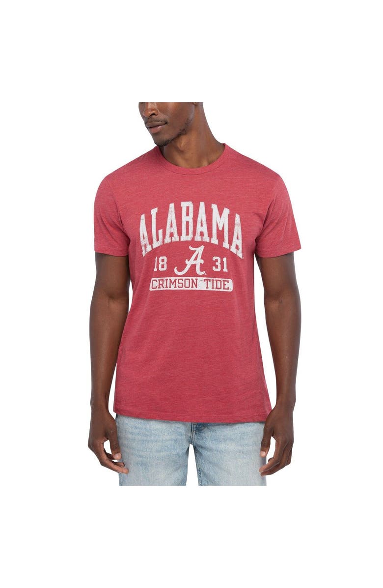 LEAGUE COLLEGIATE WEAR Men's League Collegiate Wear Heathered Crimson Alabama Crimson Tide Volume Up Victory Falls Tri-Blend T-Shirt, Alternate, color, 