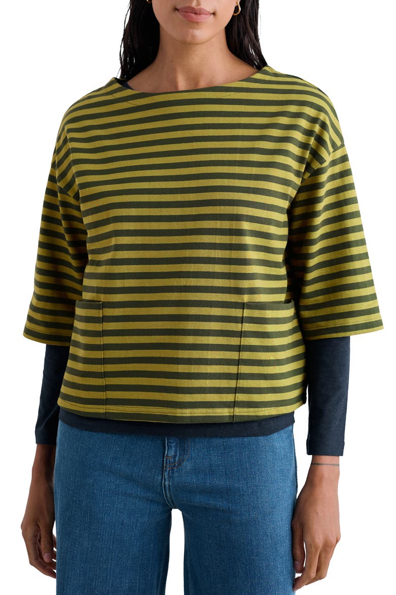 Buryan Stripe Organic Cotton T-Shirt, Main, color, MINI CORNISH BEECH F