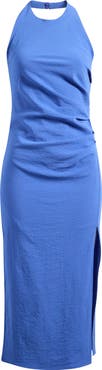 MANGO Starring Hailey Bieber Lola Halter Neck Dress