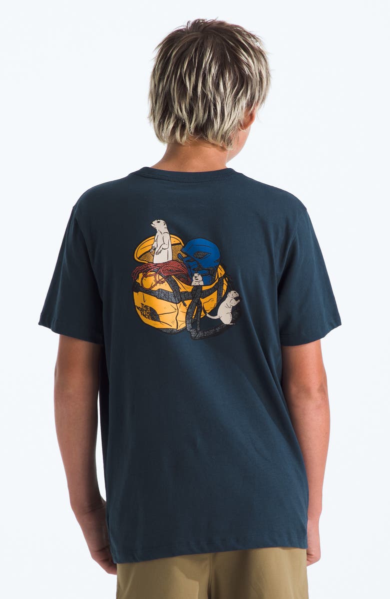 The North Face Kids' Woodland Wanderer Cotton Graphic T-Shirt, Alternate, color, Summit Navy