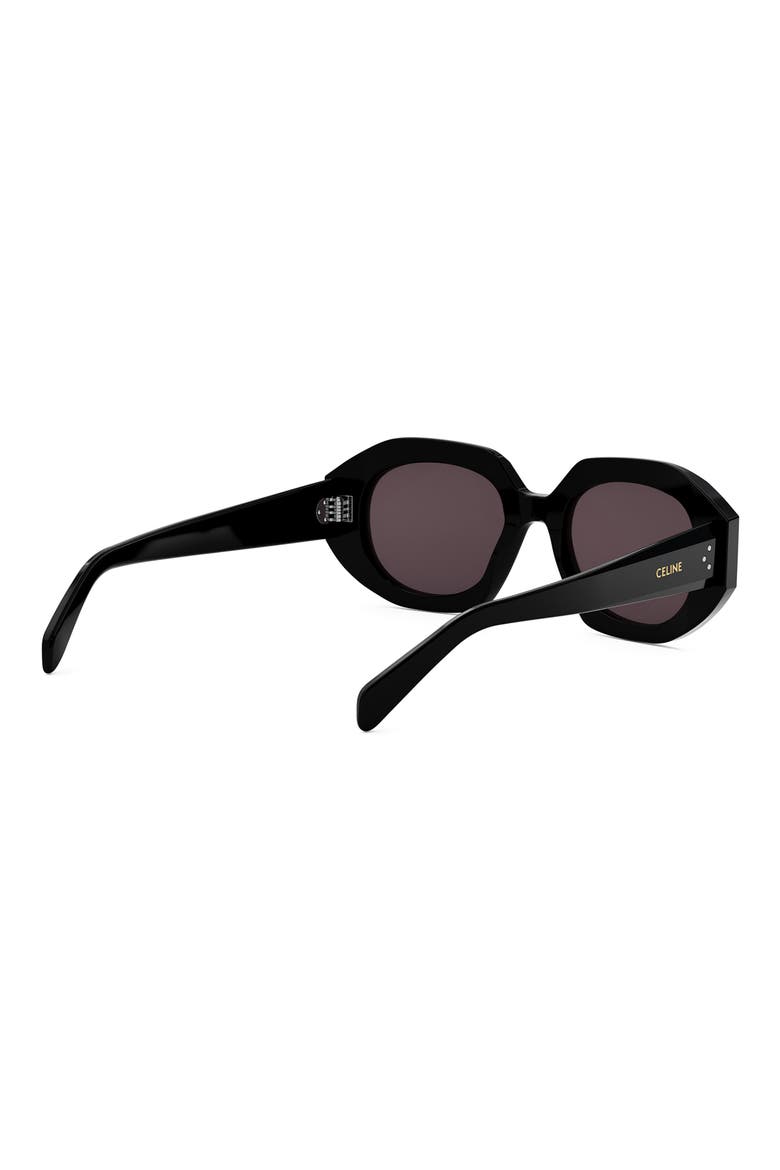 Bold 3 Dots 52mm Geometric Sunglasses, Alternate, color, SHINY BLACK / VIOLET