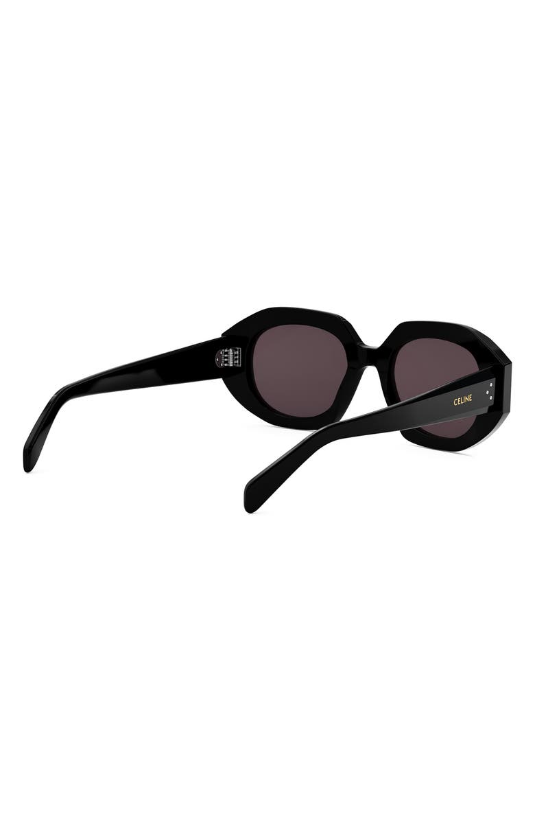 CELINE Bold 3 Dots 52mm Geometric Sunglasses, Alternate, color, Shiny Black / Violet