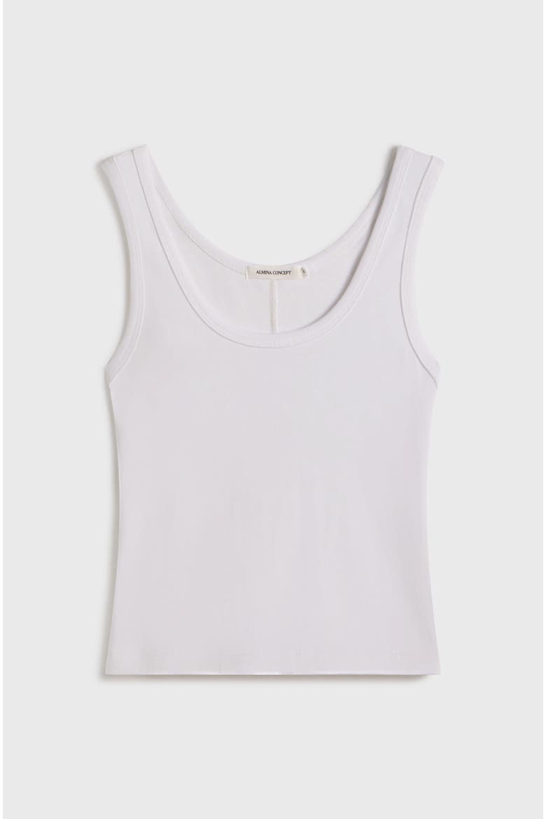 U Neck Tank, Alternate, color, White