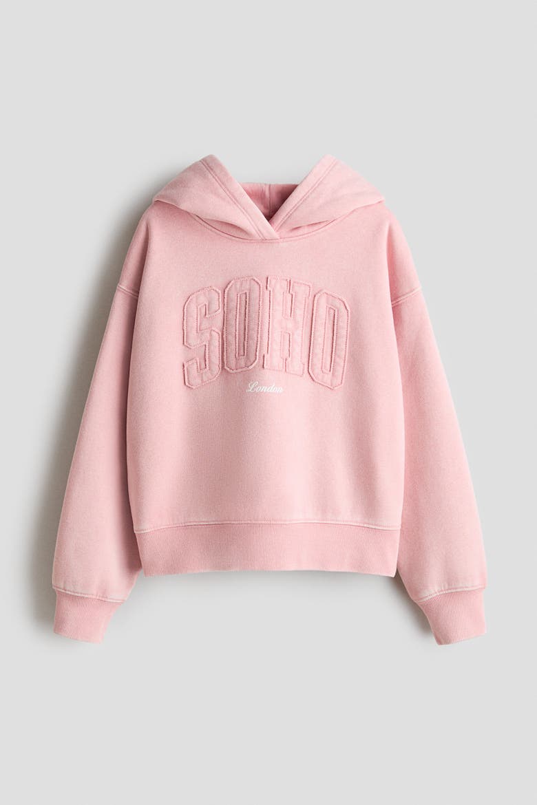 Hoodie with motif, Main, color, Pink/Soho