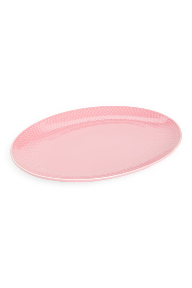 Rhombe Color Oval Serving Dish, Main, color, ROSE