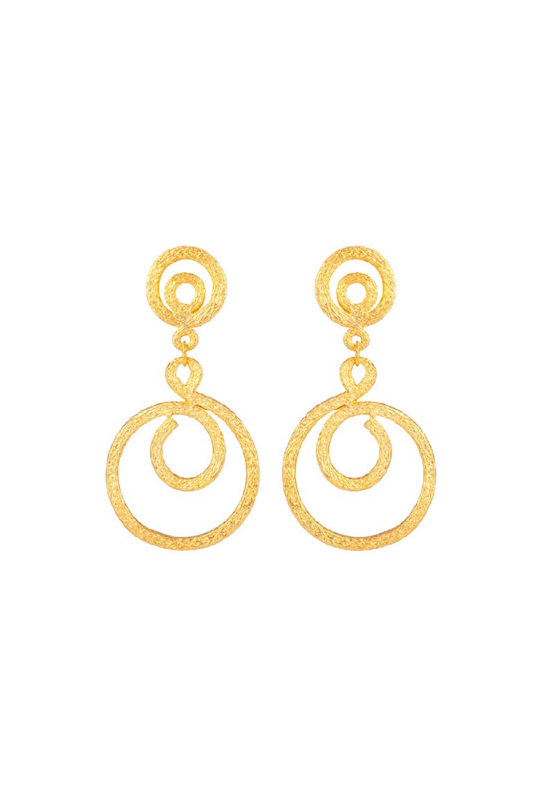 1980s Vintage Stylised Clip-On Earrings, Main, color, Clip-On