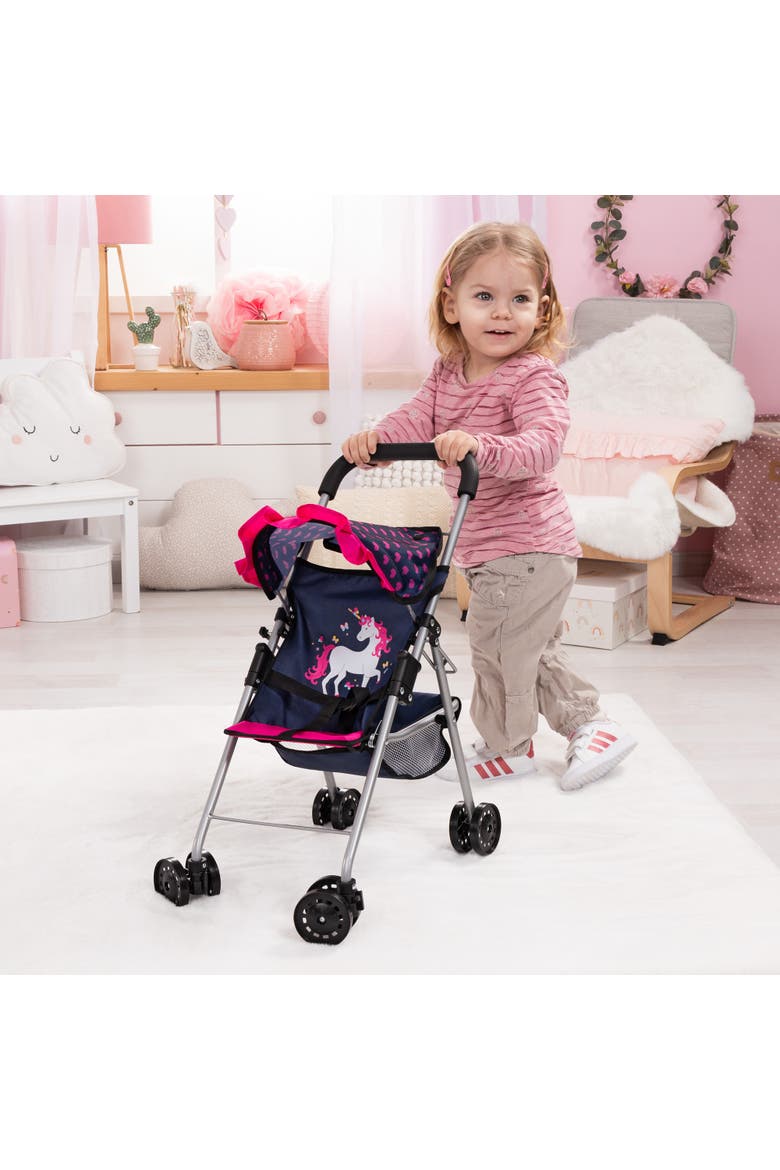 Foldable Buggy Stroller For Dolls Up to 18 inches, Alternate, color, Multicolored