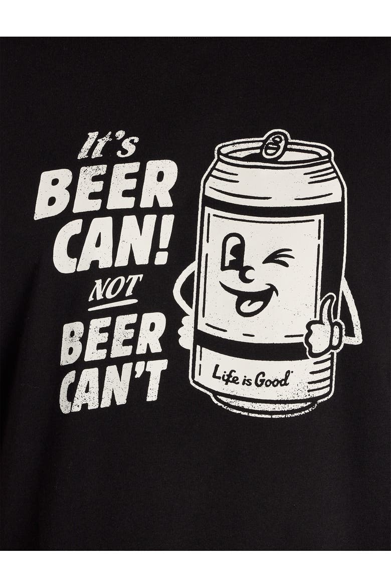 Big & Tall Beer Can Beer Can't Graphic Tee, Alternate, color, BLACK