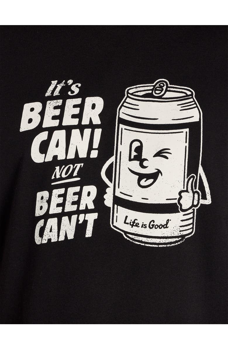 LIFE IS GOOD Big & Tall Beer Can Beer Can't Graphic Tee, Alternate, color, Black