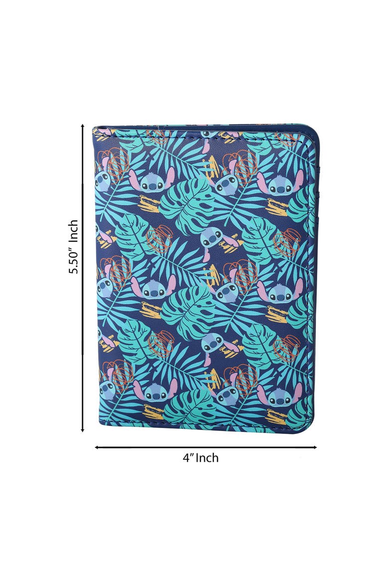 Navy Hawaiian Print Passport Holder, Alternate, color, Blue