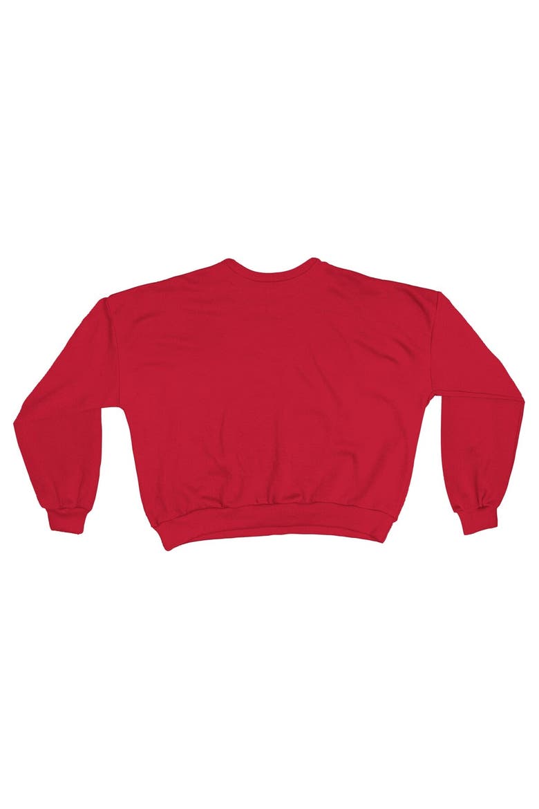Women's Pressbox Red Georgia Bulldogs Oversized Janice Waist-Length Sweatshirt, Alternate, color, Red