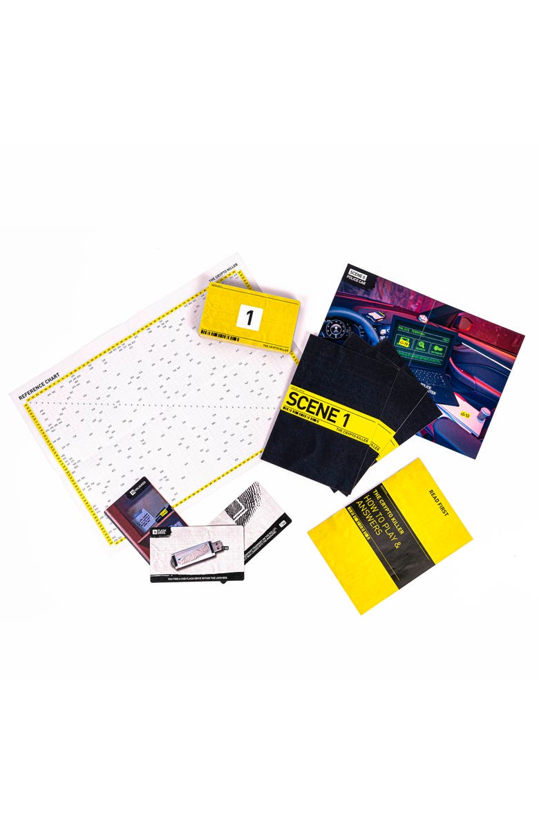 Professor Puzzle Crypto Killer Crimesolving Game Clues, Alternate, color, Multicolored