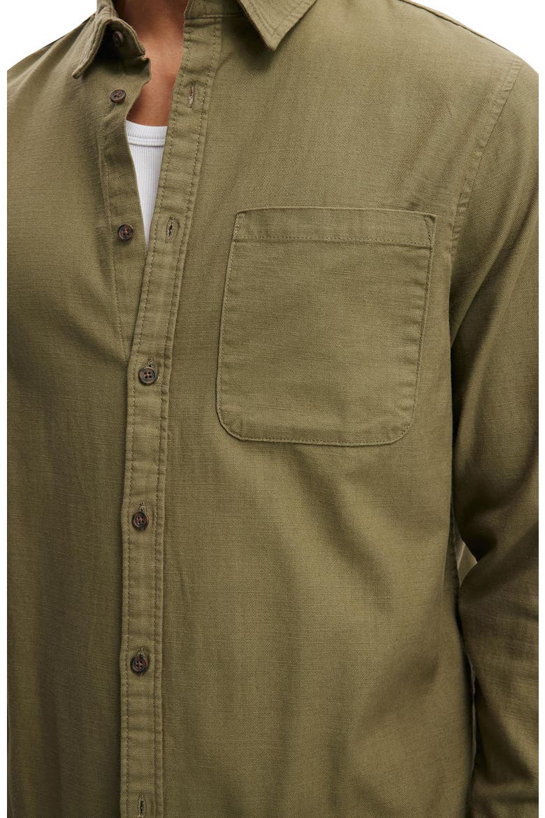 Men's Lewis Long Sleeve Shirt, Alternate, color, Washed Khaki