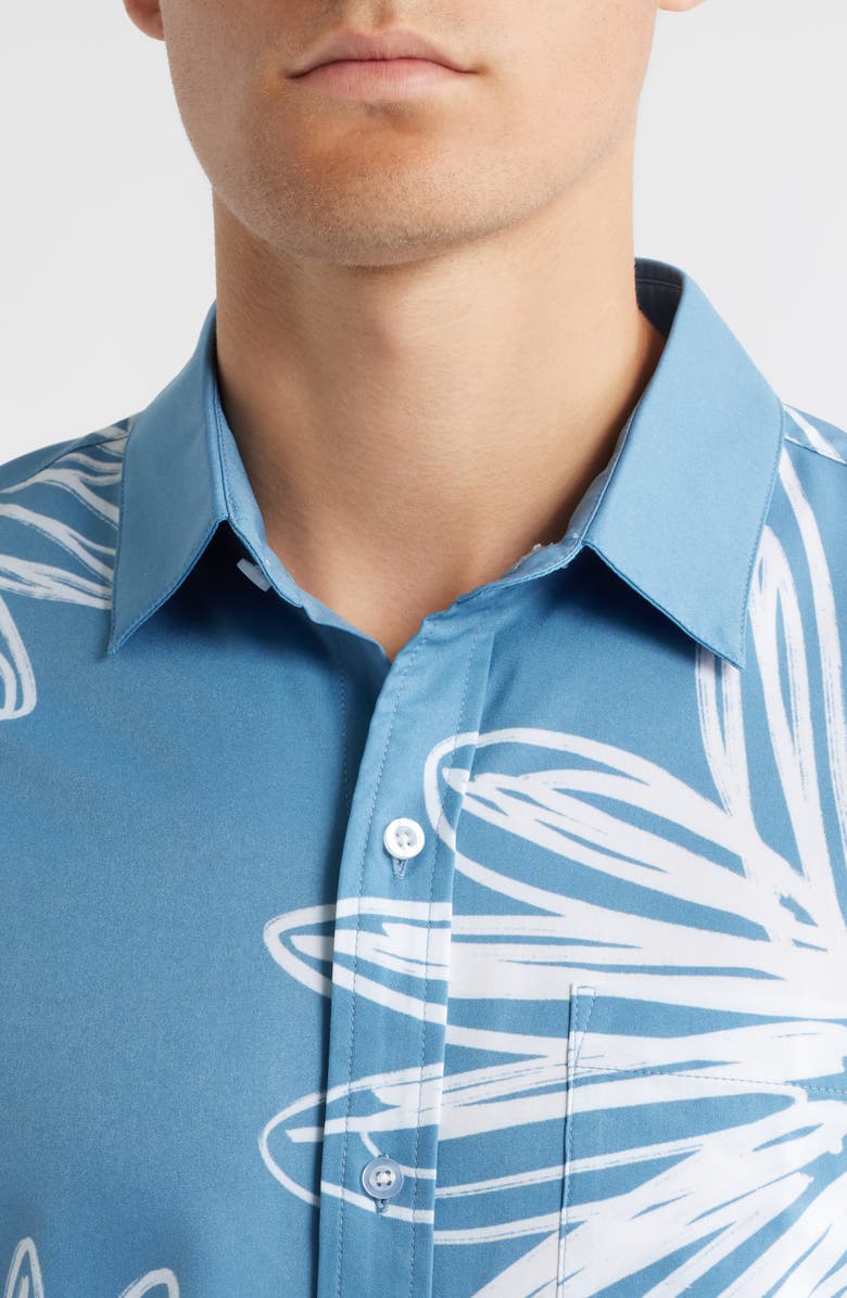 MAVRANS Sunflower Weekend Button-Up Shirt, Alternate, color, Blue