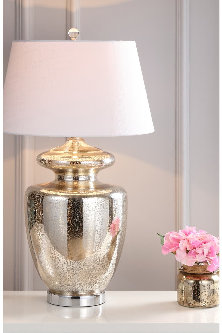Hughes 31" Glass LED Table Lamp, Mercury Glass, Alternate, color, Mercury Silver/Ivory