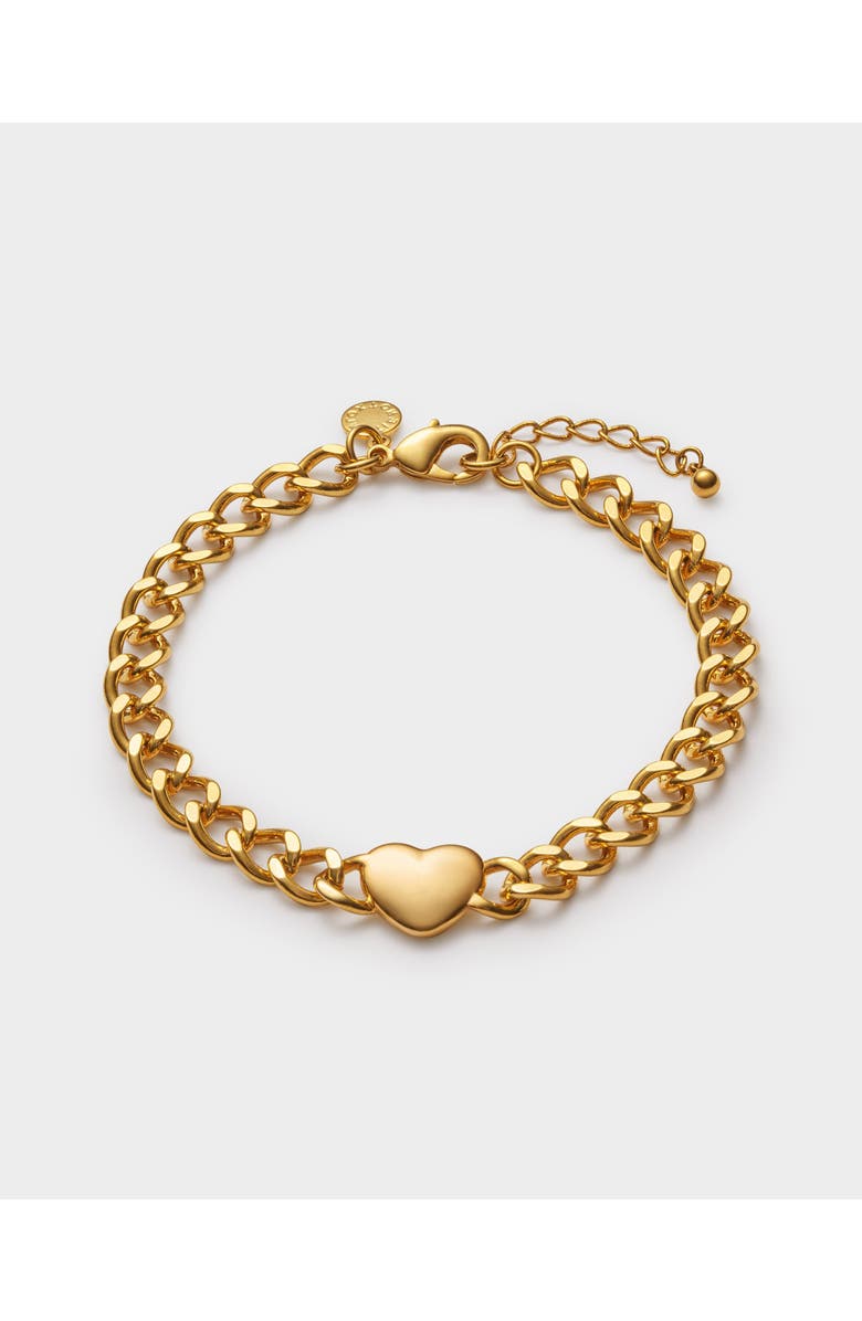 Katie Loxton Allure Waterproof Gold Heart Chain Bracelet, Main, color, Gold