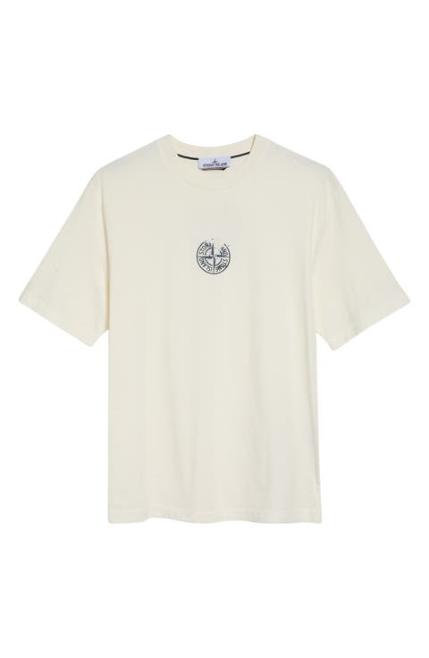 Distressed Logo Organic Cotton Graphic T-Shirt