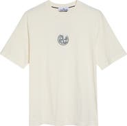 Stone Island Distressed Logo Organic Cotton Graphic T-Shirt