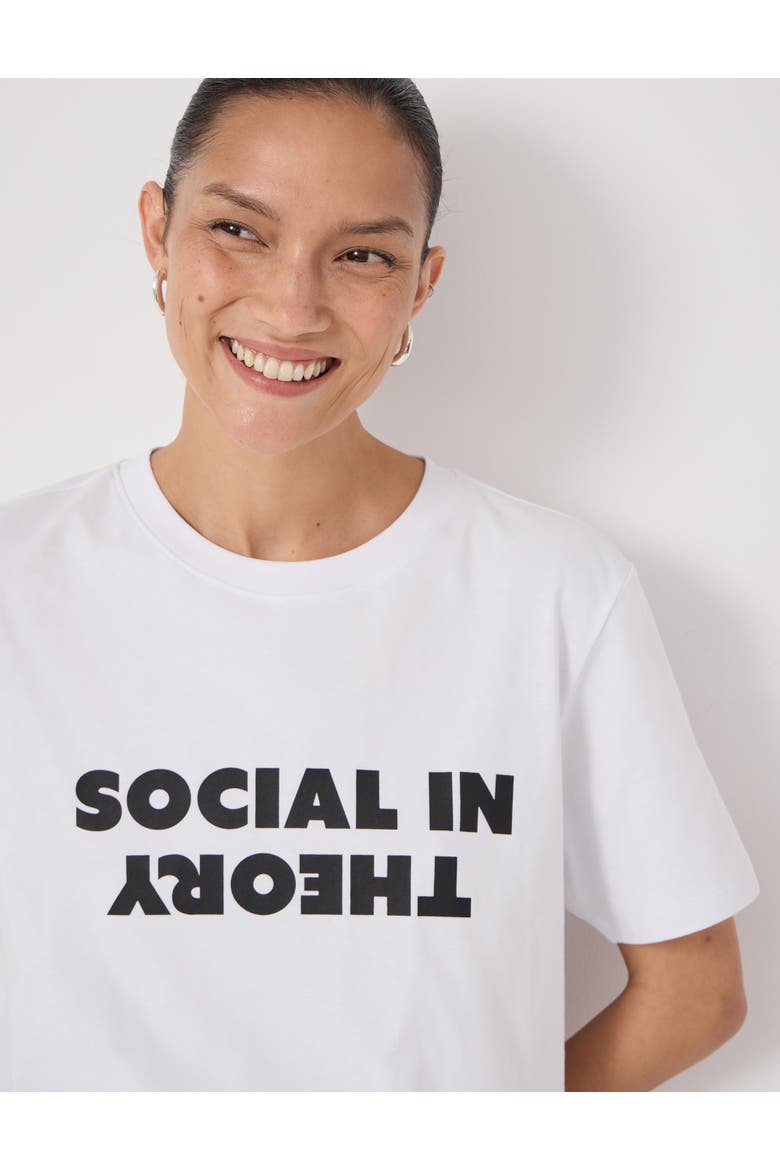 Social In Theory Graphic T-Shirt, Alternate, color, White
