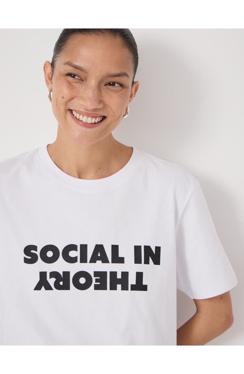 Hush Social In Theory Graphic T-Shirt, Alternate, color, White