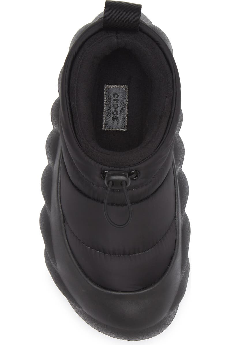 CROCS Overpuff Shorty Clog, Alternate, color, Black/ Black