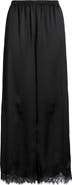 Open Edit Lace Trim Satin Pants