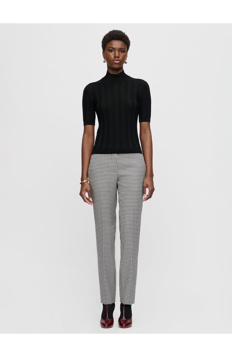 Callas Milano Jordyn Short sleeve mockneck sweater, Alternate, color, Black