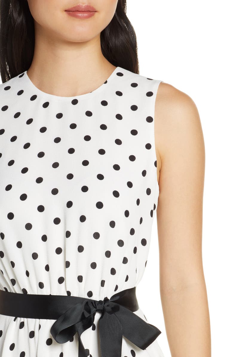 Harper Rose Polka Dot Fit & Flare Dress, Alternate, color, 