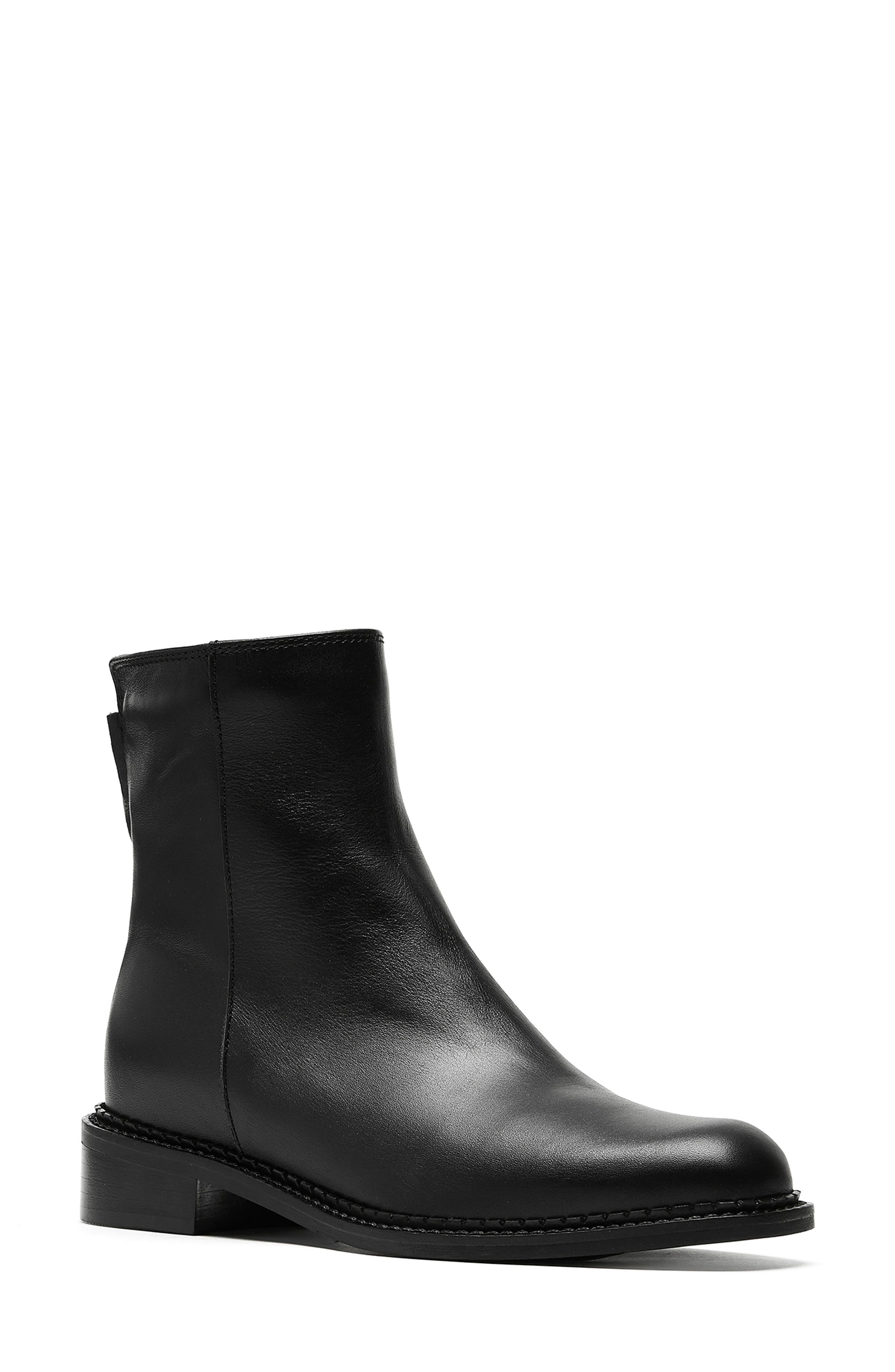 La Canadienne Selina Waterproof Bootie, Main, color, Black Leather
