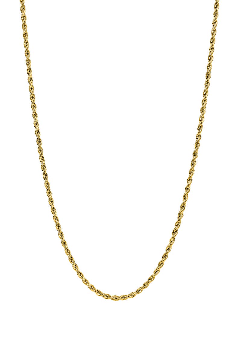 Men's Rope Chain Necklace & Bracelet Set, Alternate, color, GOLD