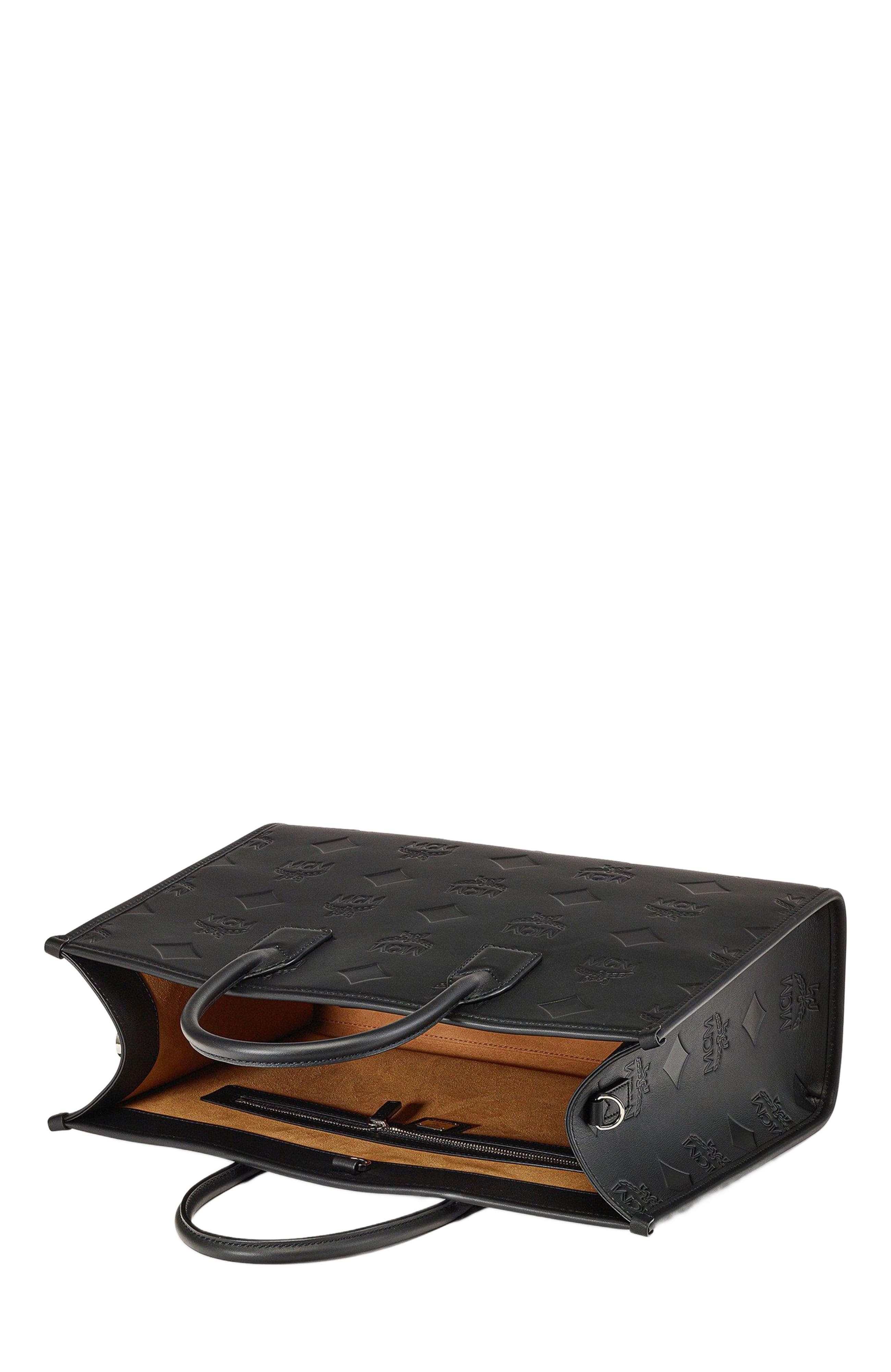 MCM München Tote in Maxi Monogram Leather, Alternate, color, 