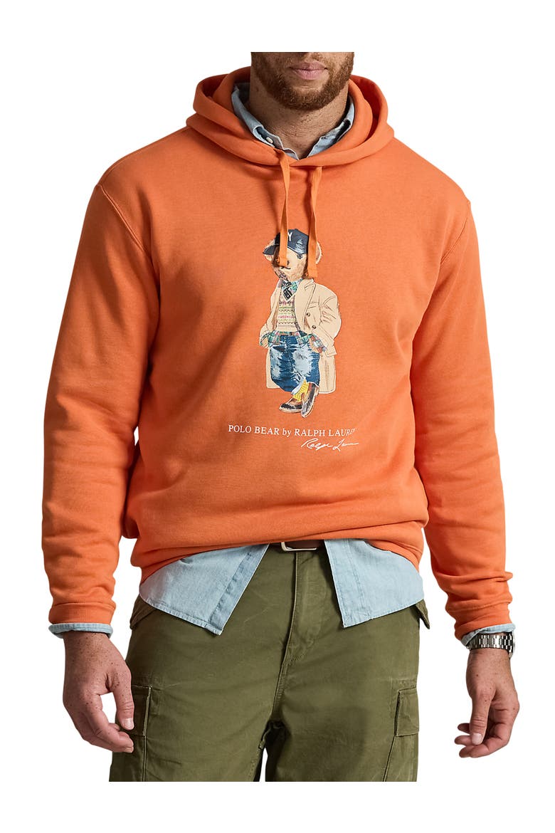 Big & Tall Heritage Bear Pullover Hoodie, Main, color, SOLAR SKY HRTG BR