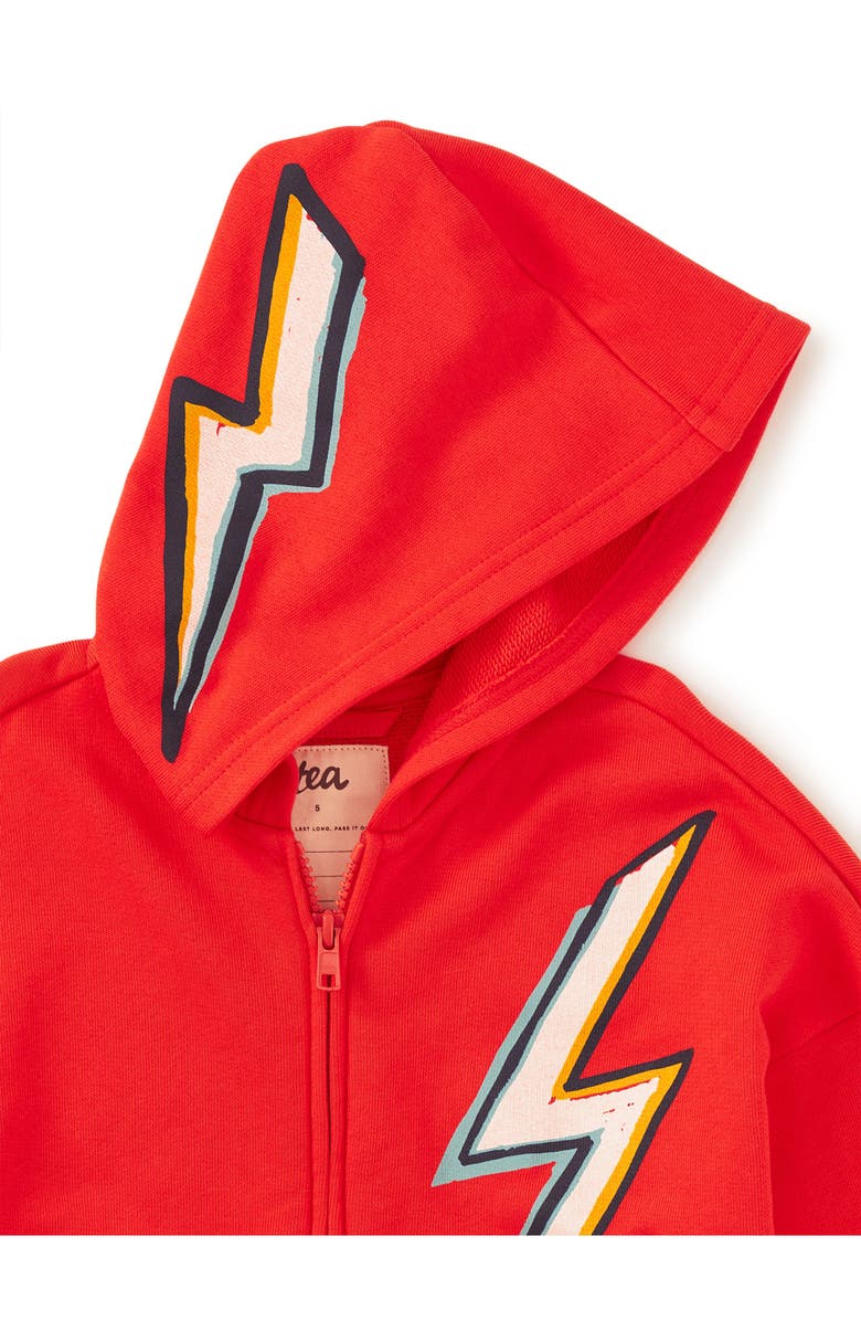 Tea Collection Lightning Bolt Easy Fit Hoodie, Alternate, color, Ray