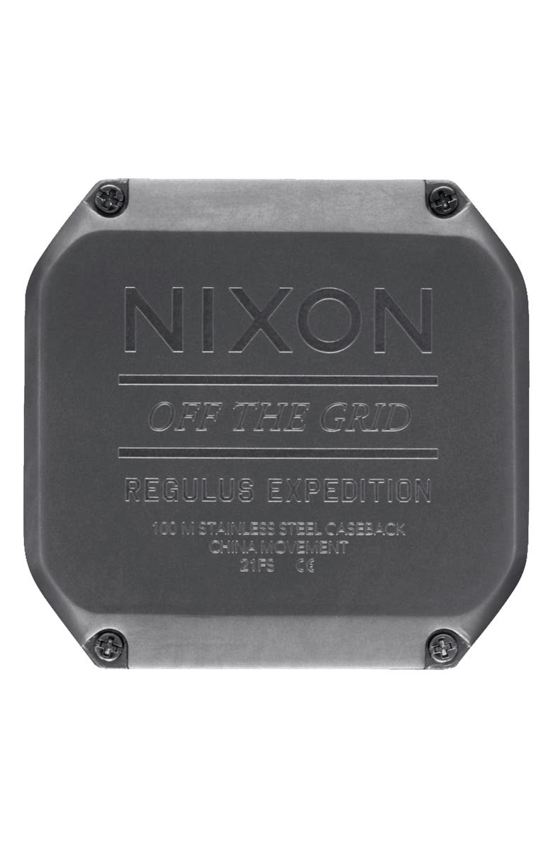 Nixon Regulus Expedition Silicone Strap Digital Chronograph Watch, 47.5mm, Alternate, color, Navy