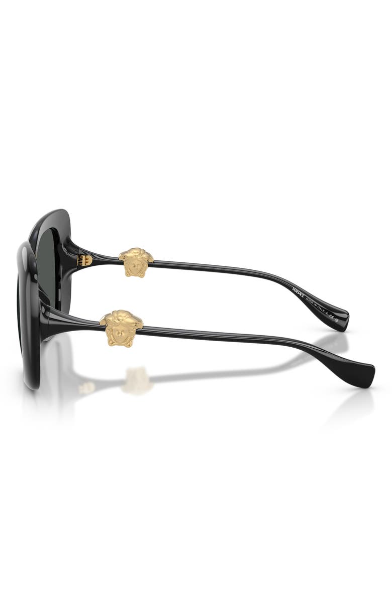 Versace 57mm Square Sunglasses, Alternate, color, Black / Dark Grey