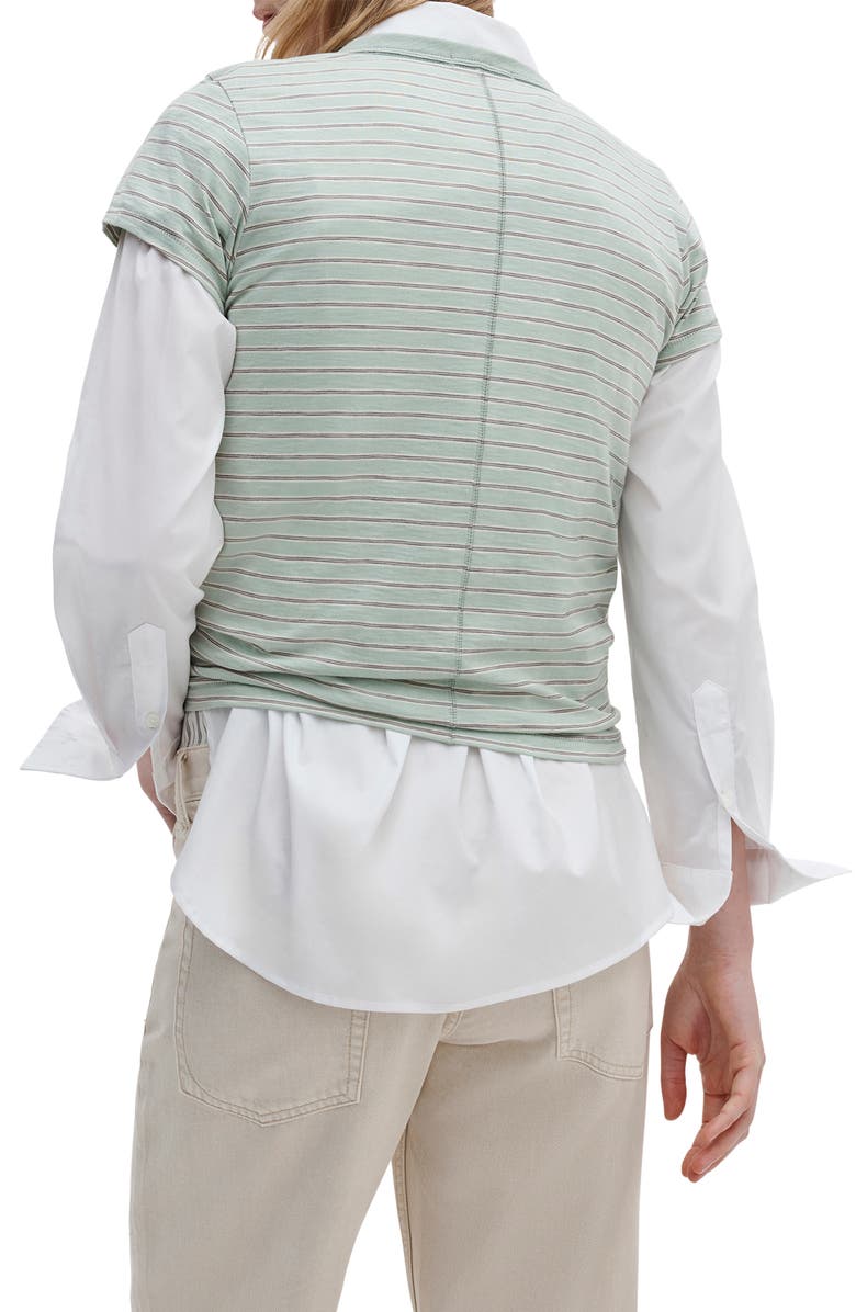 rag & bone The Slub Stripe T-Shirt, Alternate, color, Green White Multi