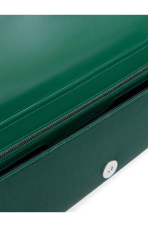 Shop Akris Small Anouk East/west Silk Satin Clutch In 505 Jade