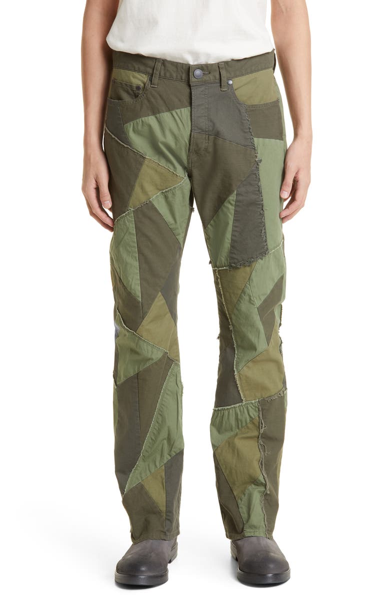 John Elliott Patchwork Panel Cotton Blend Pants, Main, color, 