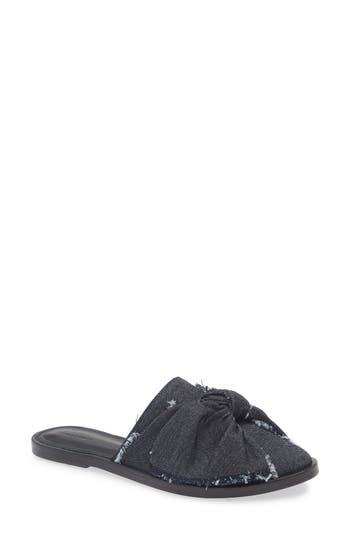 Allsaints Rumour Frayed Mule In Black