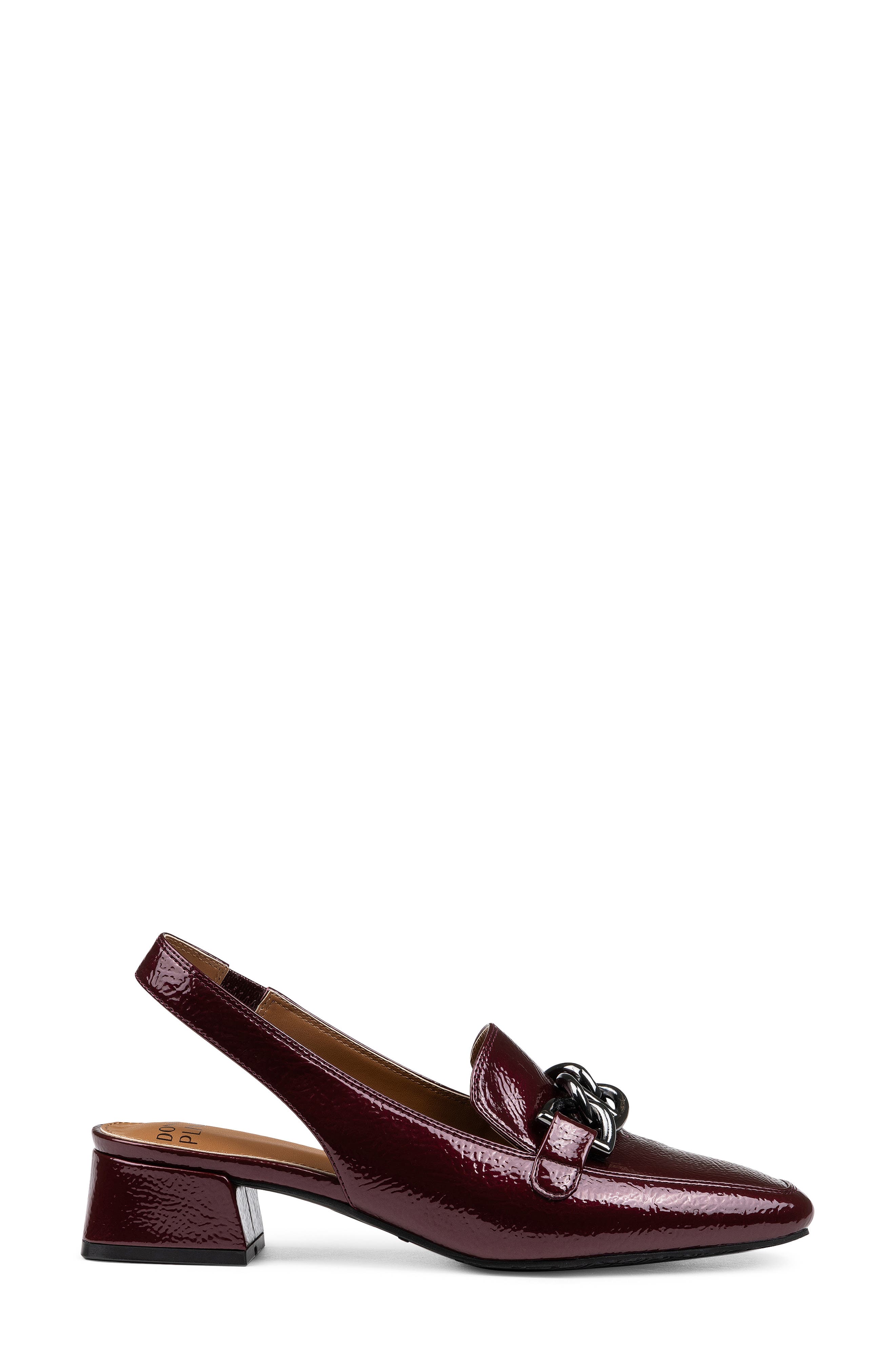Slingback Chain Loafer Pump, Alternate, color, CRANBERRY