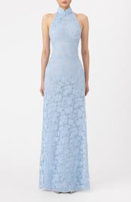 SAU LEE Gillian Lace Sleeveless Gown