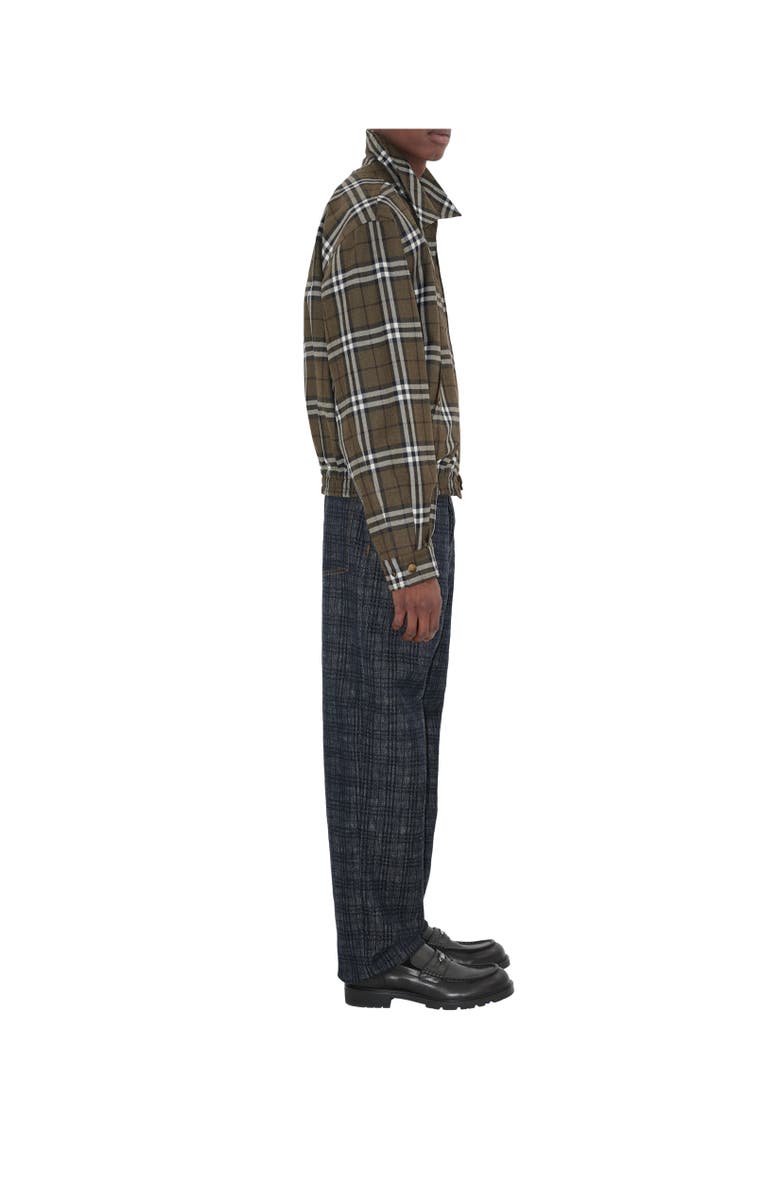 Burberry Check Bonded Wool Harrington Jacket, Alternate, color, Shrub Green/Yew Green