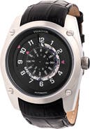 Heritor Automatic Daniels Semi-Skeleton Leather-Band Watch
