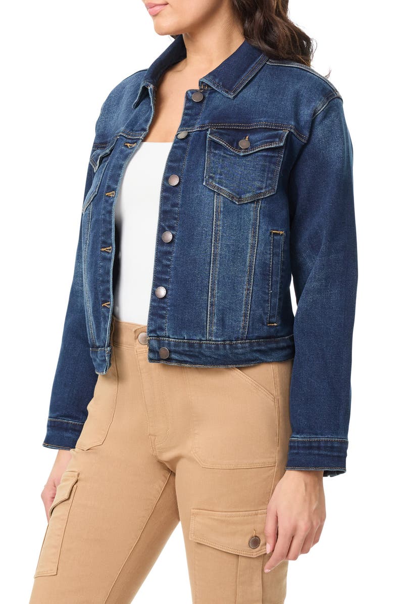 CURVE APPEAL Essential Denim Jacket, Alternate, color, Oxford Blue