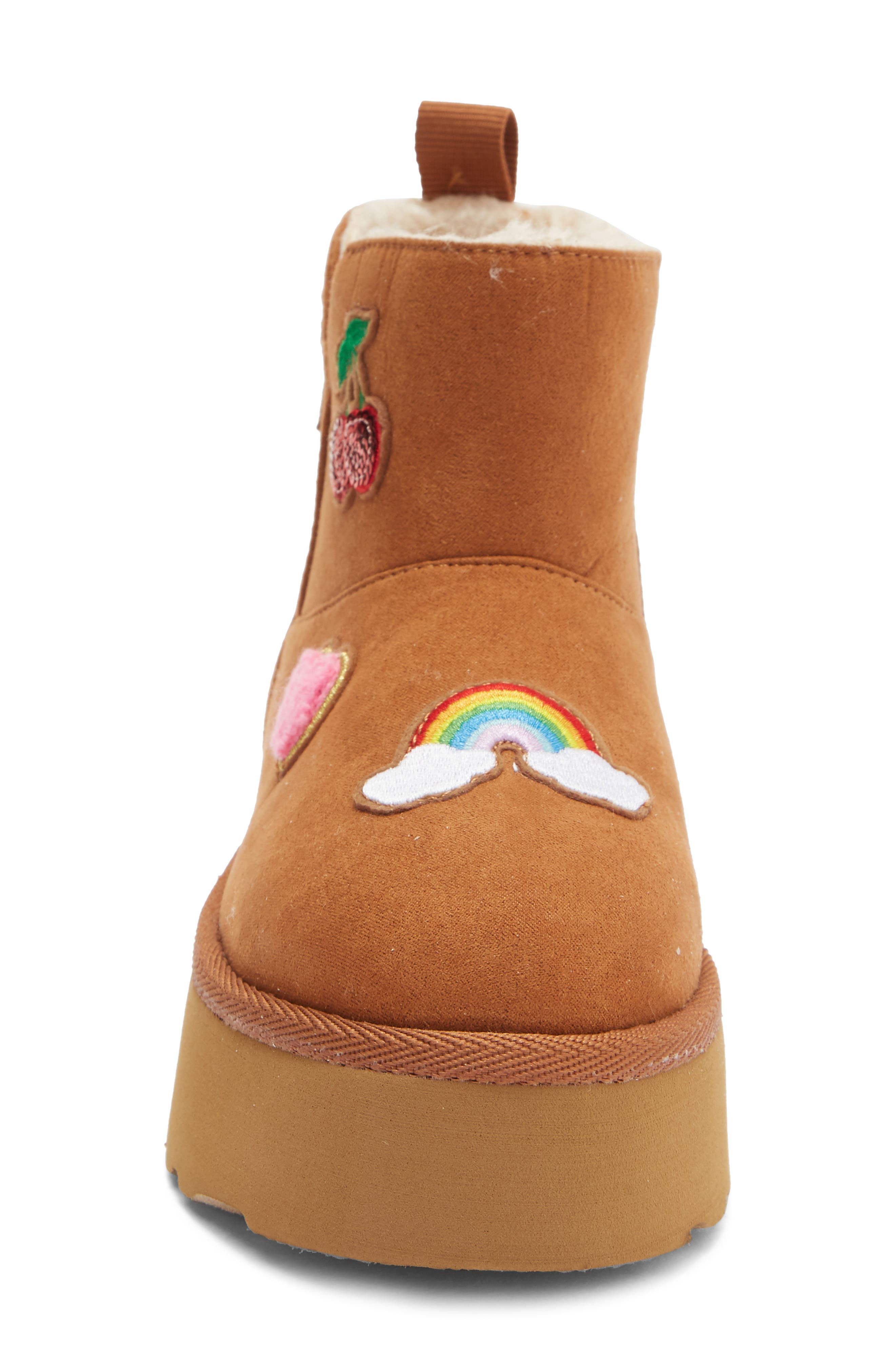 Kids' Ezra Patch Platform Bootie, Alternate, color, TAN CHESTNUT