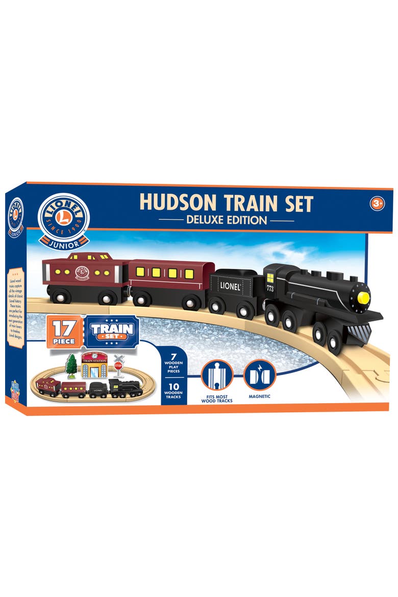 Hudson Train 17-Piece Toy Train Set, Main, color, Multicolor